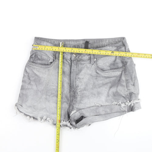 H&M Divided Women's Grey Denim Cut-Off Shorts Size 12