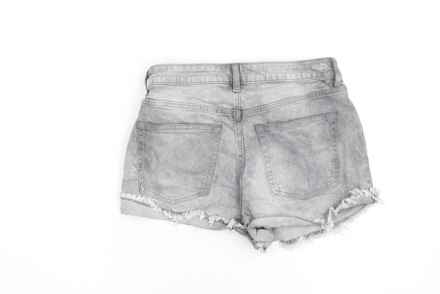 H&M Divided Women's Grey Denim Cut-Off Shorts Size 12