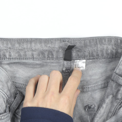 H&M Divided Women's Grey Denim Cut-Off Shorts Size 12