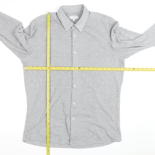 Taylor & Wright Men's Grey Slim Fit Long Sleeve Button-Up Shirt Size L