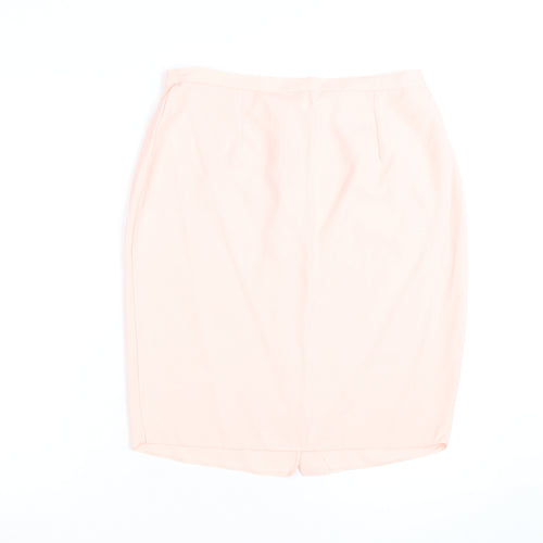 Classic Woman Pink Knee Length Pencil Skirt Size 16
