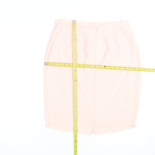 Classic Woman Pink Knee Length Pencil Skirt Size 16