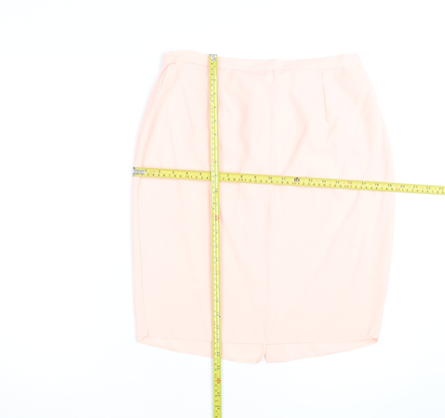 Classic Woman Pink Knee Length Pencil Skirt Size 16