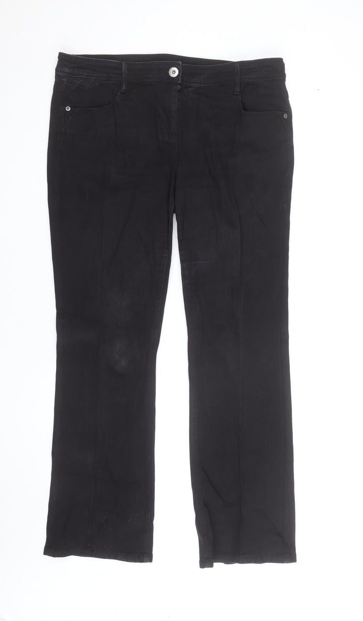 Wallis Women’s Black Stretch Straight Leg Jeans Size 16
