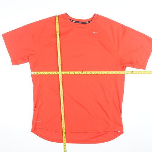 Nike Men's Red XL Dri-Fit Running T-Shirt Breathable Activewear Top