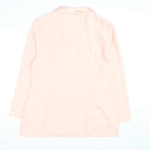 Classic Woman Pink Polyester Blazer Jacket UK 16 Womens