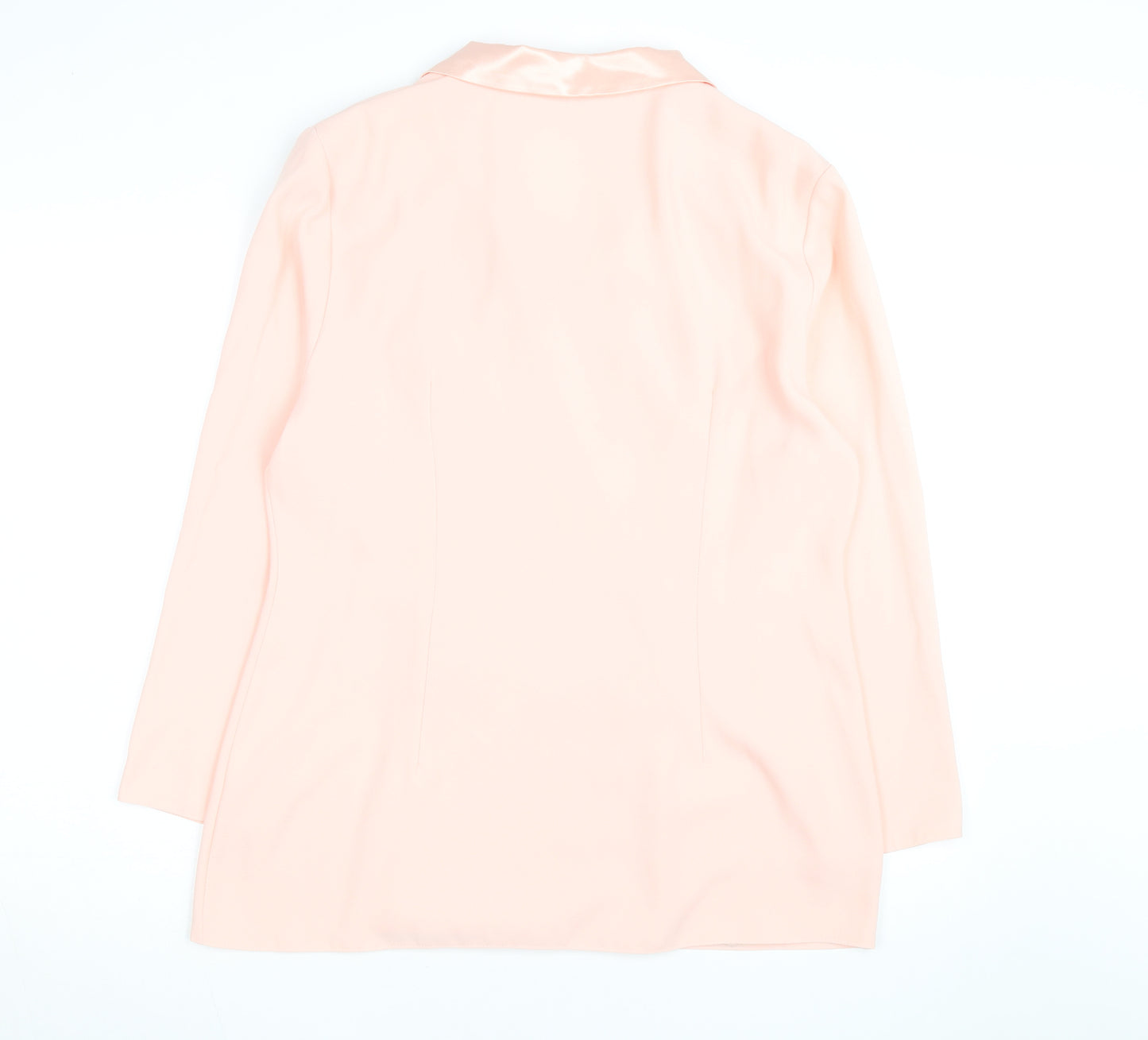 Classic Woman Pink Polyester Blazer Jacket UK 16 Womens