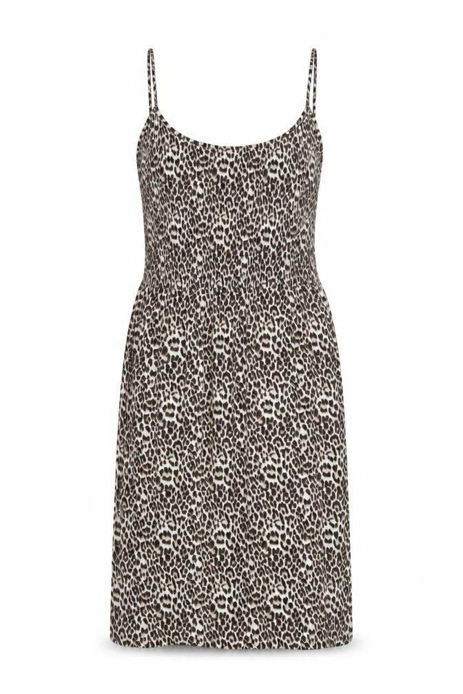 F&F Women’s Brown Leopard Print Sleeveless Slip Dress Size 10