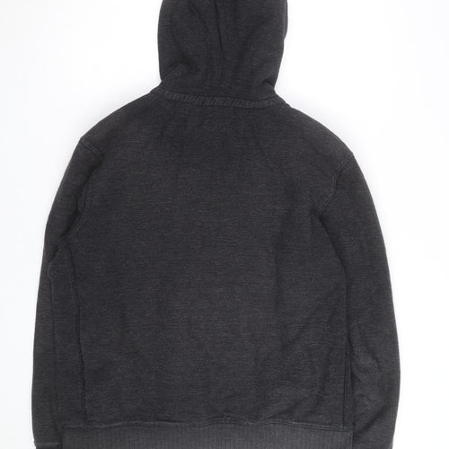 Marks and Spencer Men's Grey Full Zip Fleece Hoodie L