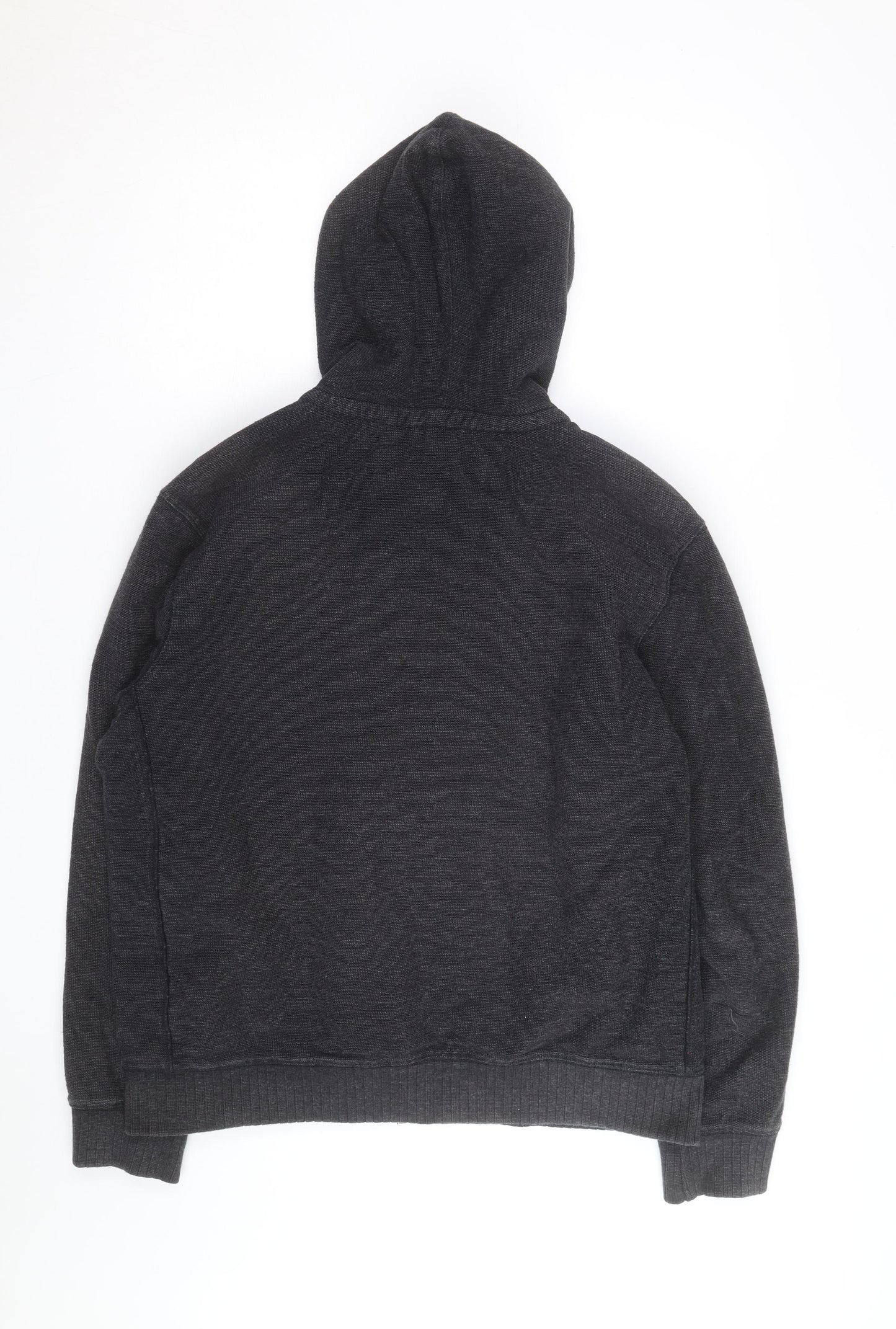 Marks and Spencer Men's Grey Full Zip Fleece Hoodie L