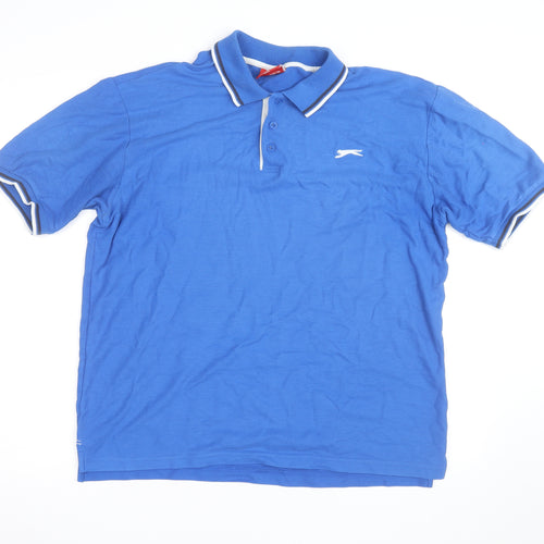 Slazenger Men's Blue Regular Fit Polo Shirt Size L