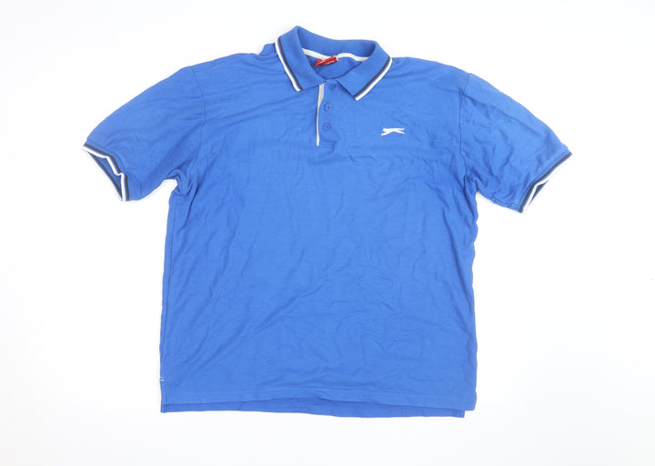 Slazenger Men's Blue Regular Fit Polo Shirt Size L