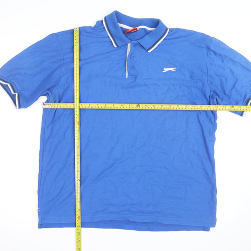 Slazenger Men's Blue Regular Fit Polo Shirt Size L