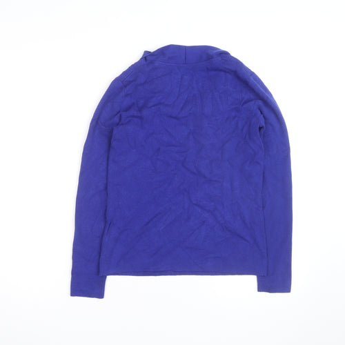 Hobbs Women's Blue V-Neck Wool Silk Cashmere Jumper Size S