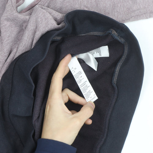 Topshop Womens Pink Grey Cold Shoulder Pullover Sweatshirt Size 8