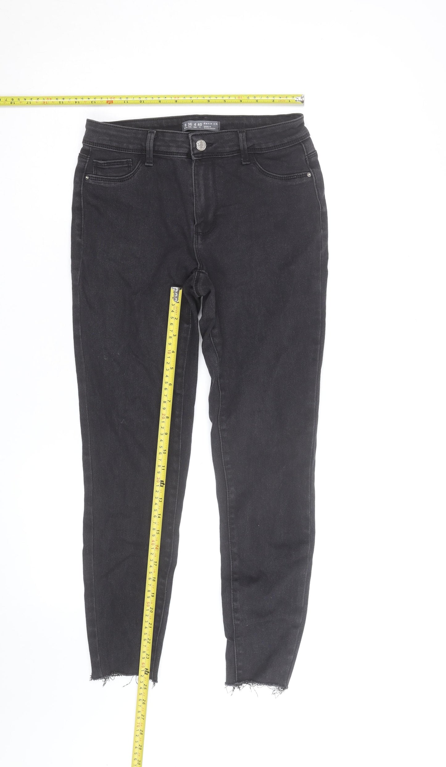 Denim Co. Women’s Black Skinny Jeans Size 12 Mid Rise Stretch