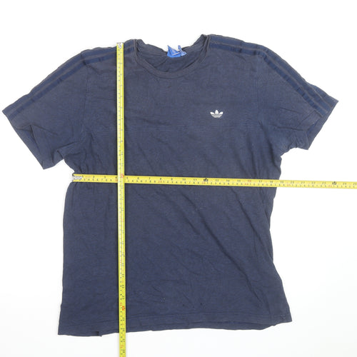 Adidas Men's Blue Crew Neck Short Sleeve Sports T-Shirt Size L