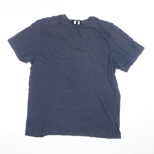 Adidas Men's Blue Crew Neck Short Sleeve Sports T-Shirt Size L