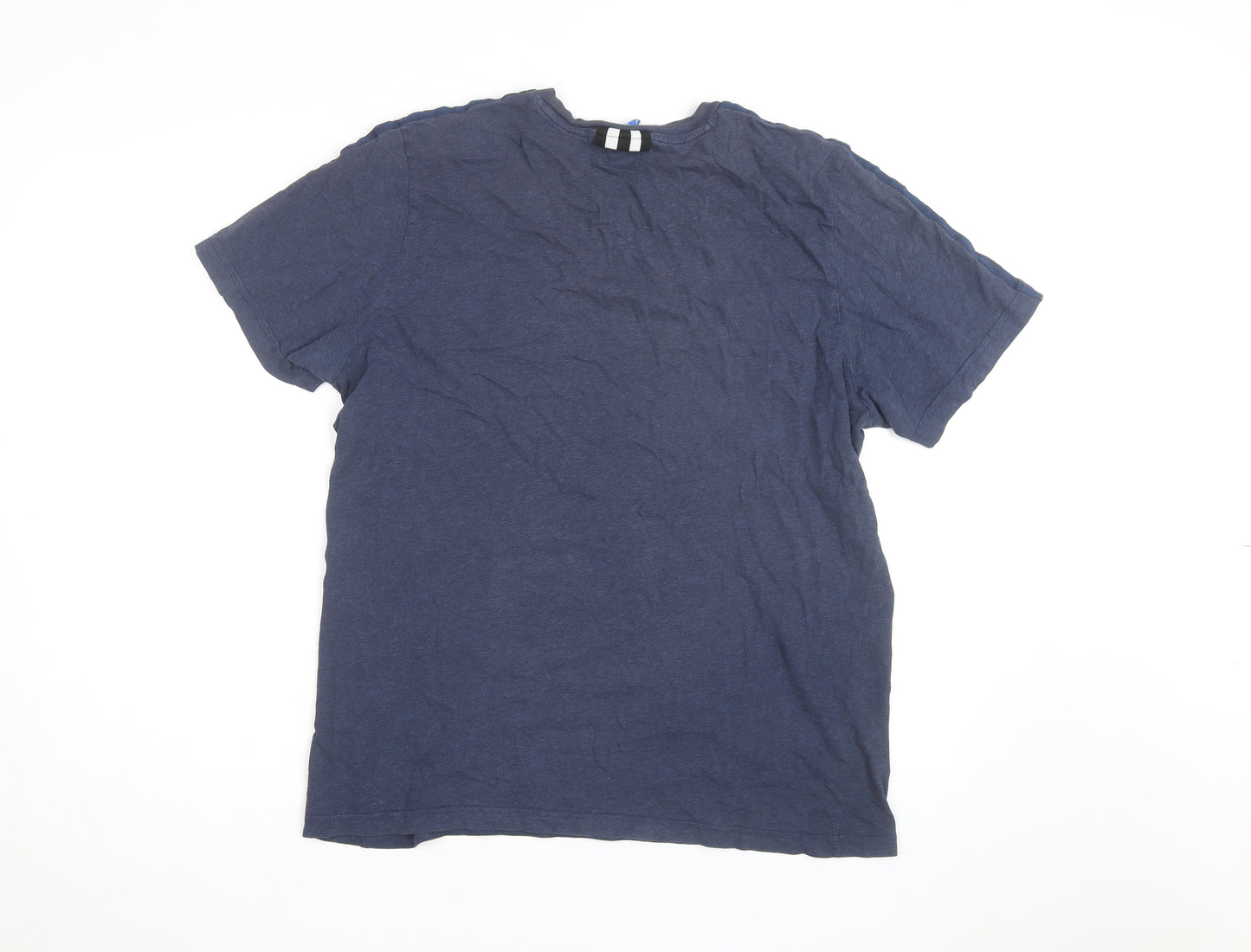 Adidas Men's Blue Crew Neck Short Sleeve Sports T-Shirt Size L