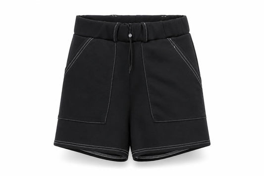 Missguided Women's Black Paperbag Belted Shorts Size 8