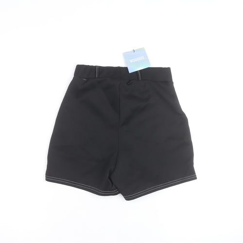 Missguided Women's Black Paperbag Belted Shorts Size 8