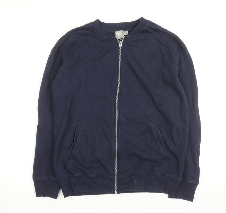 ASOS Men’s Blue Cotton Zip Basic Jacket Size S Regular Fit