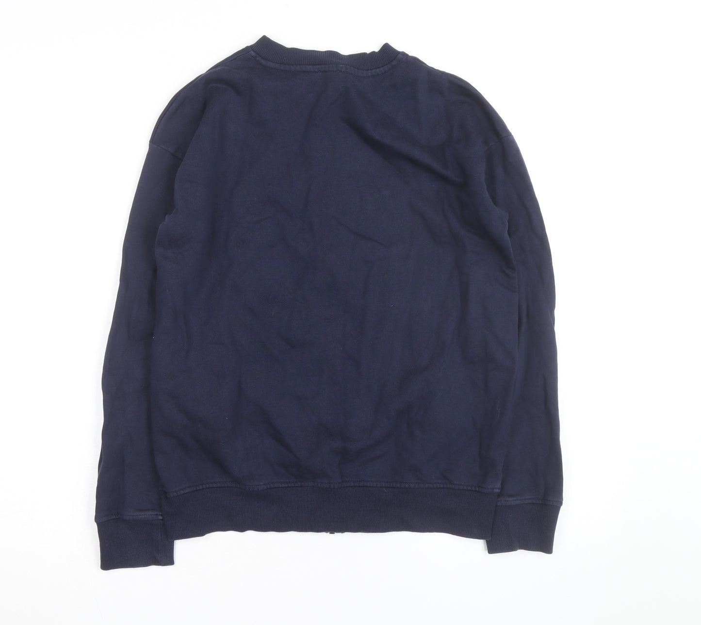 ASOS Men’s Blue Cotton Zip Basic Jacket Size S Regular Fit