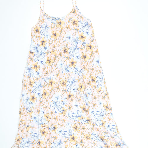 New Look Women’s Multicoloured Floral Midi Slip Dress Size 14