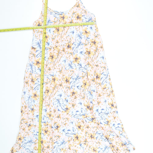 New Look Women’s Multicoloured Floral Midi Slip Dress Size 14