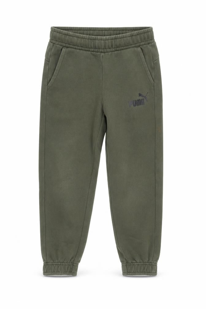 Puma Boys Green Jogger Sweatpants Size 5-6 Years Fleece Activewear