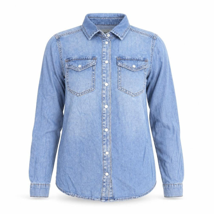 New Look Women Blue Denim Basic Jacket Size 6 Cotton Casual