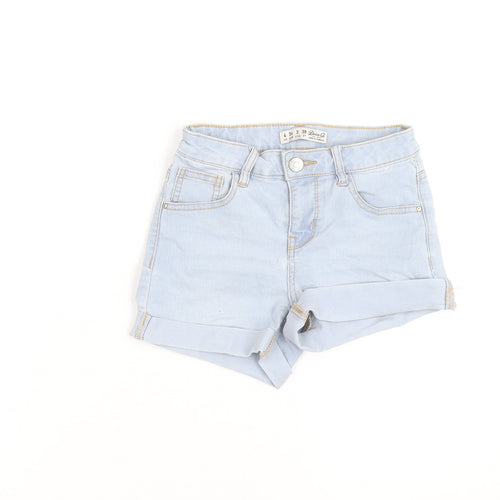 Denim Co. Women's Blue Size 6 Cut-Off Denim Shorts