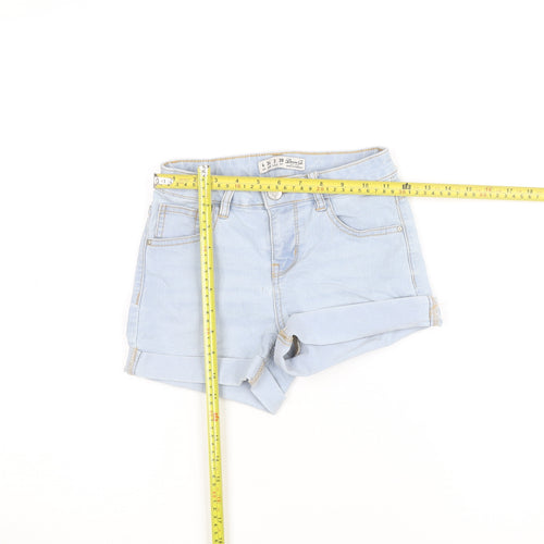 Denim Co. Women's Blue Size 6 Cut-Off Denim Shorts