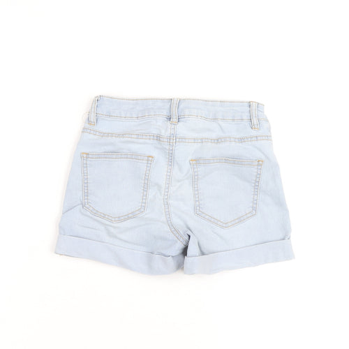 Denim Co. Women's Blue Size 6 Cut-Off Denim Shorts