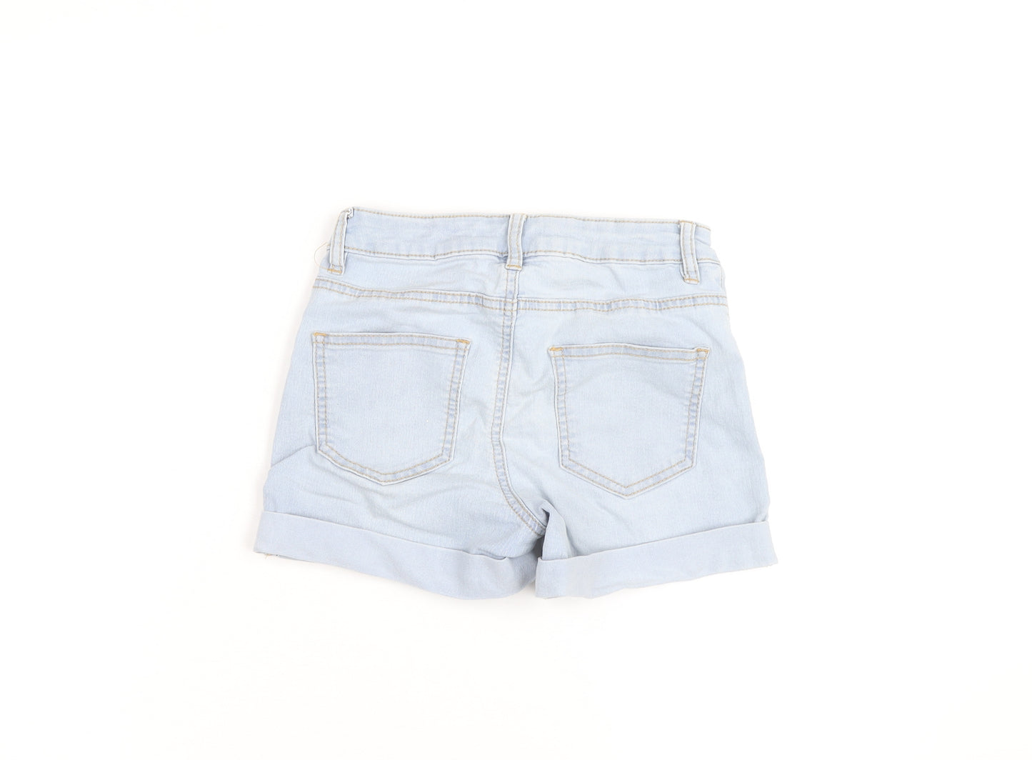 Denim Co. Women's Blue Size 6 Cut-Off Denim Shorts