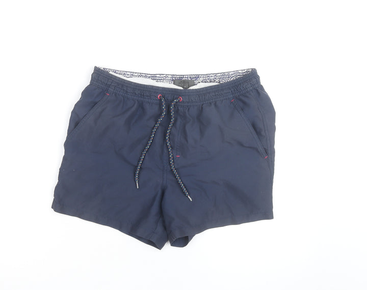 Burton Menswear London Navy Blue Swim Shorts Size S Men's Trunks