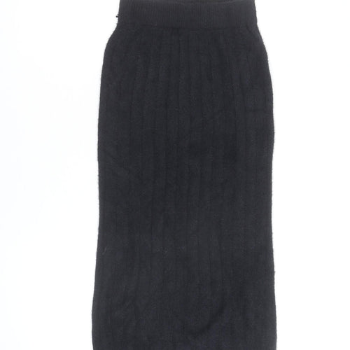 Pink Vanilla Women’s Black Knit Midi Pencil Skirt Size S-M
