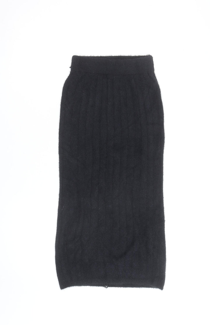 Pink Vanilla Women’s Black Knit Midi Pencil Skirt Size S-M