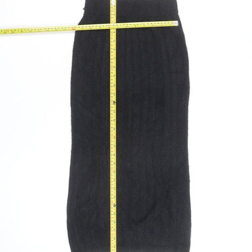 Pink Vanilla Women’s Black Knit Midi Pencil Skirt Size S-M