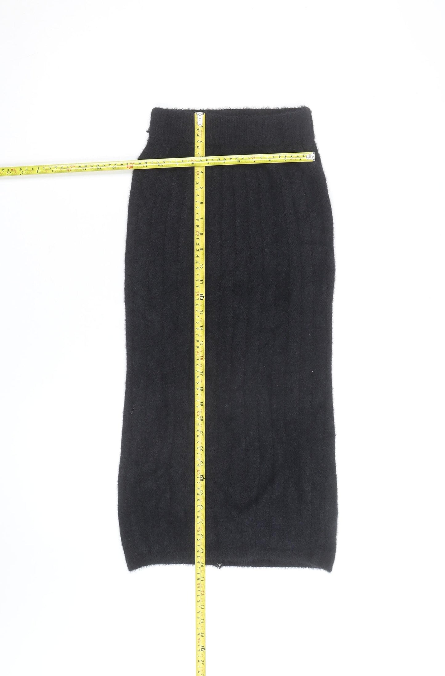 Pink Vanilla Women’s Black Knit Midi Pencil Skirt Size S-M