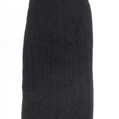 Pink Vanilla Women’s Black Knit Midi Pencil Skirt Size S-M
