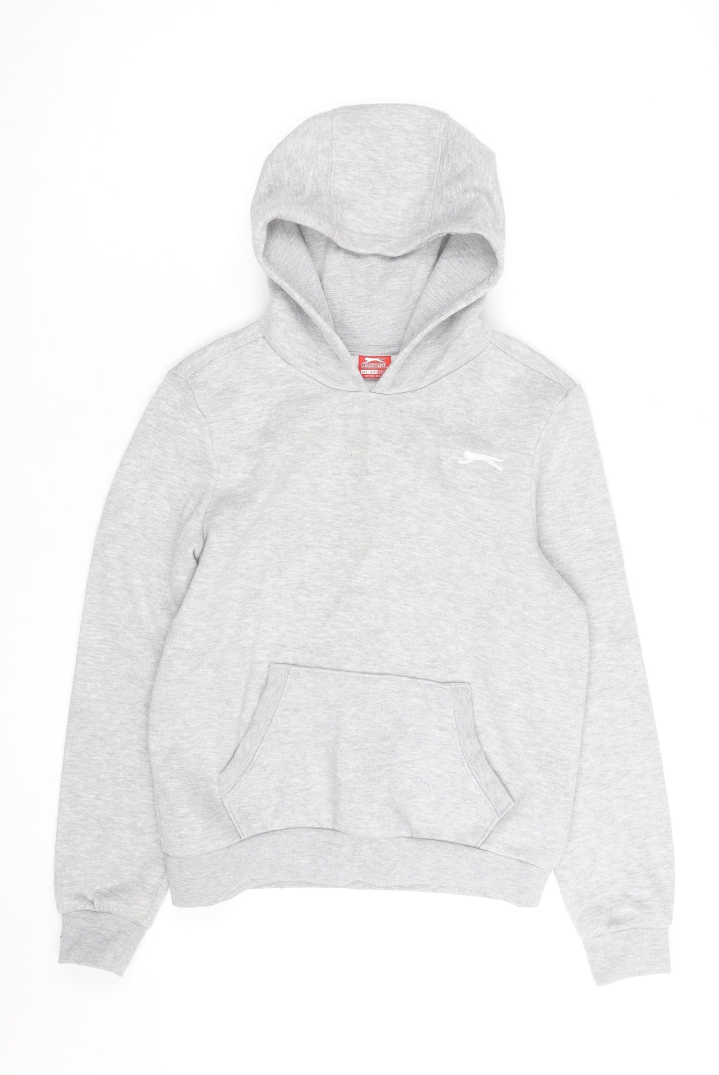 Slazenger Boys Grey Pullover Hoodie Size 11-12 Years Fleece Lined