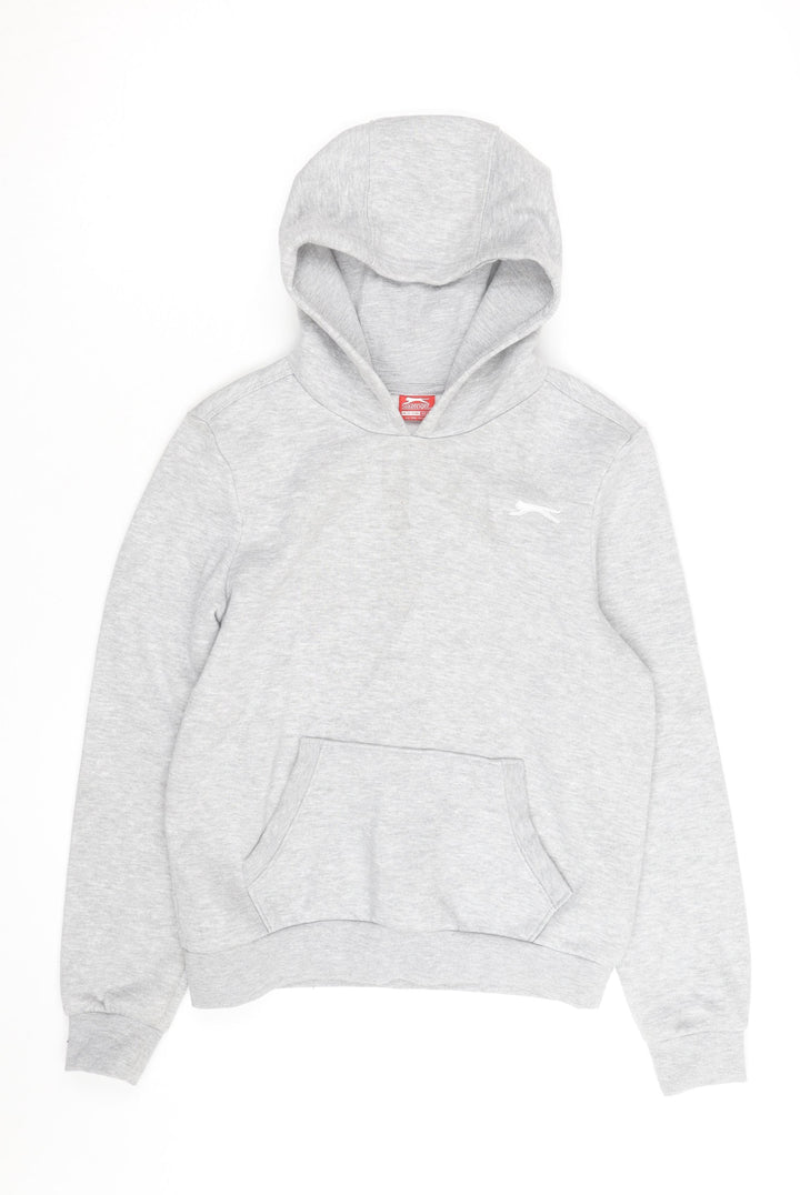Slazenger Boys Grey Pullover Hoodie Size 11-12 Years Fleece Lined