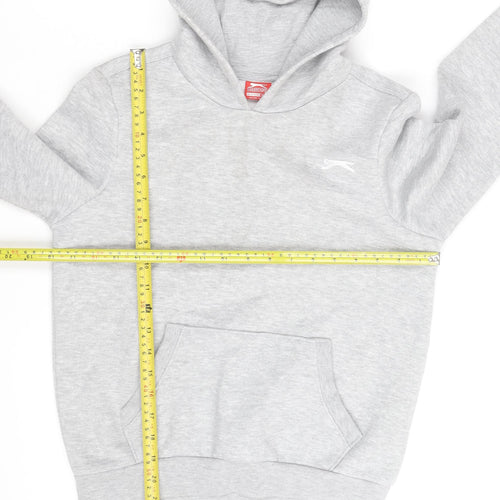 Slazenger Boys Grey Pullover Hoodie Size 11-12 Years Fleece Lined