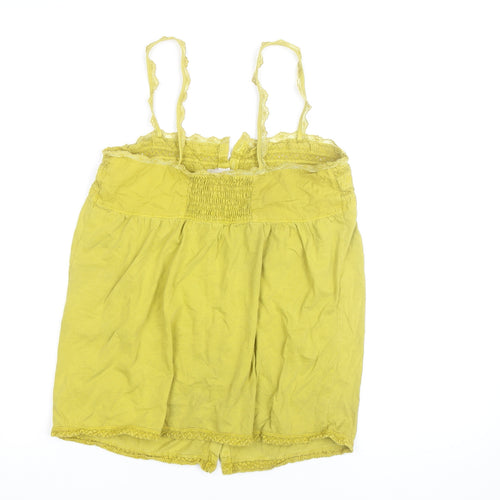 Next Womens Yellow Lace Trim Camisole Tank Top Size 8