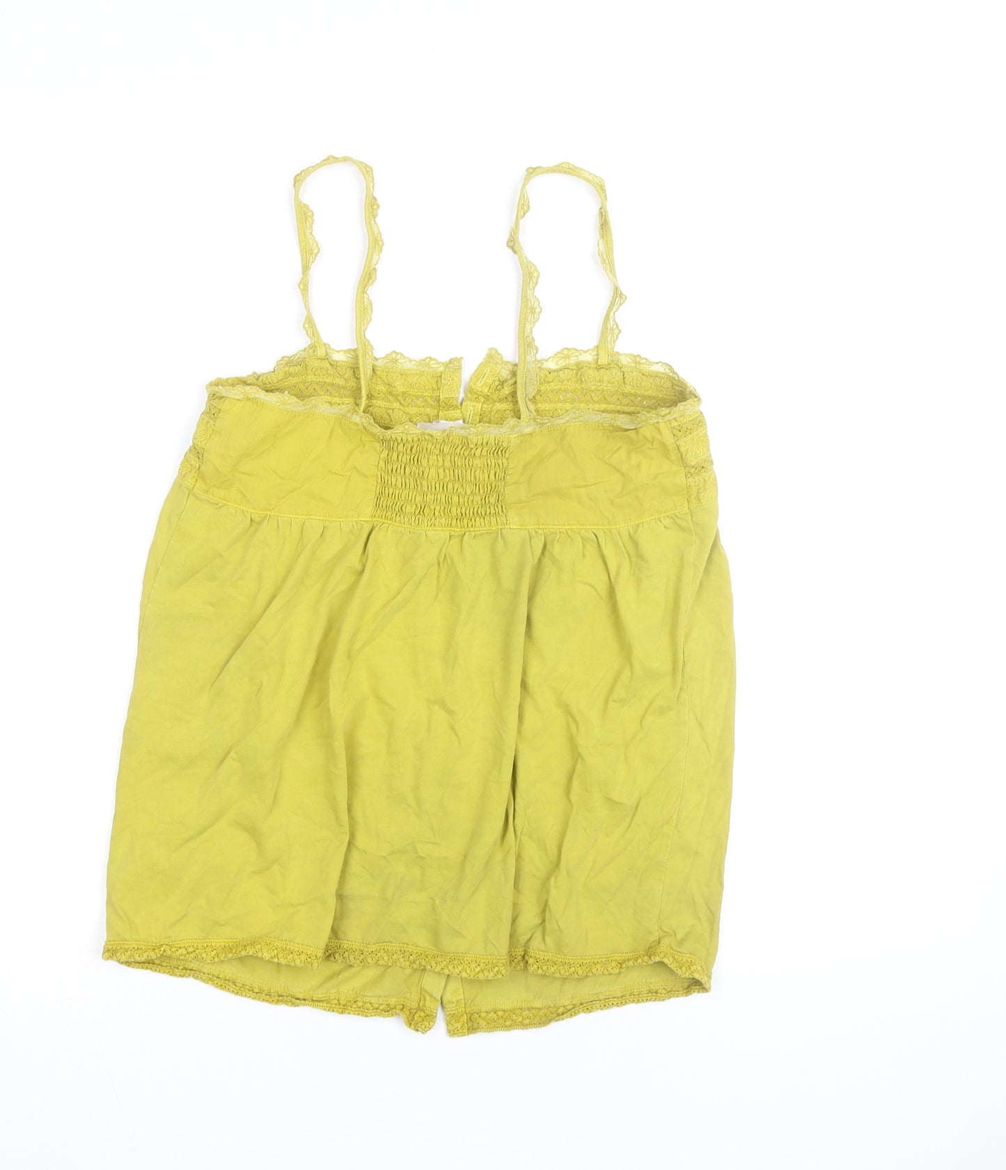 Next Womens Yellow Lace Trim Camisole Tank Top Size 8