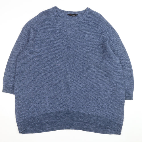 Yours Women Blue Plus Size 22 Chunky Knit Pullover Jumper