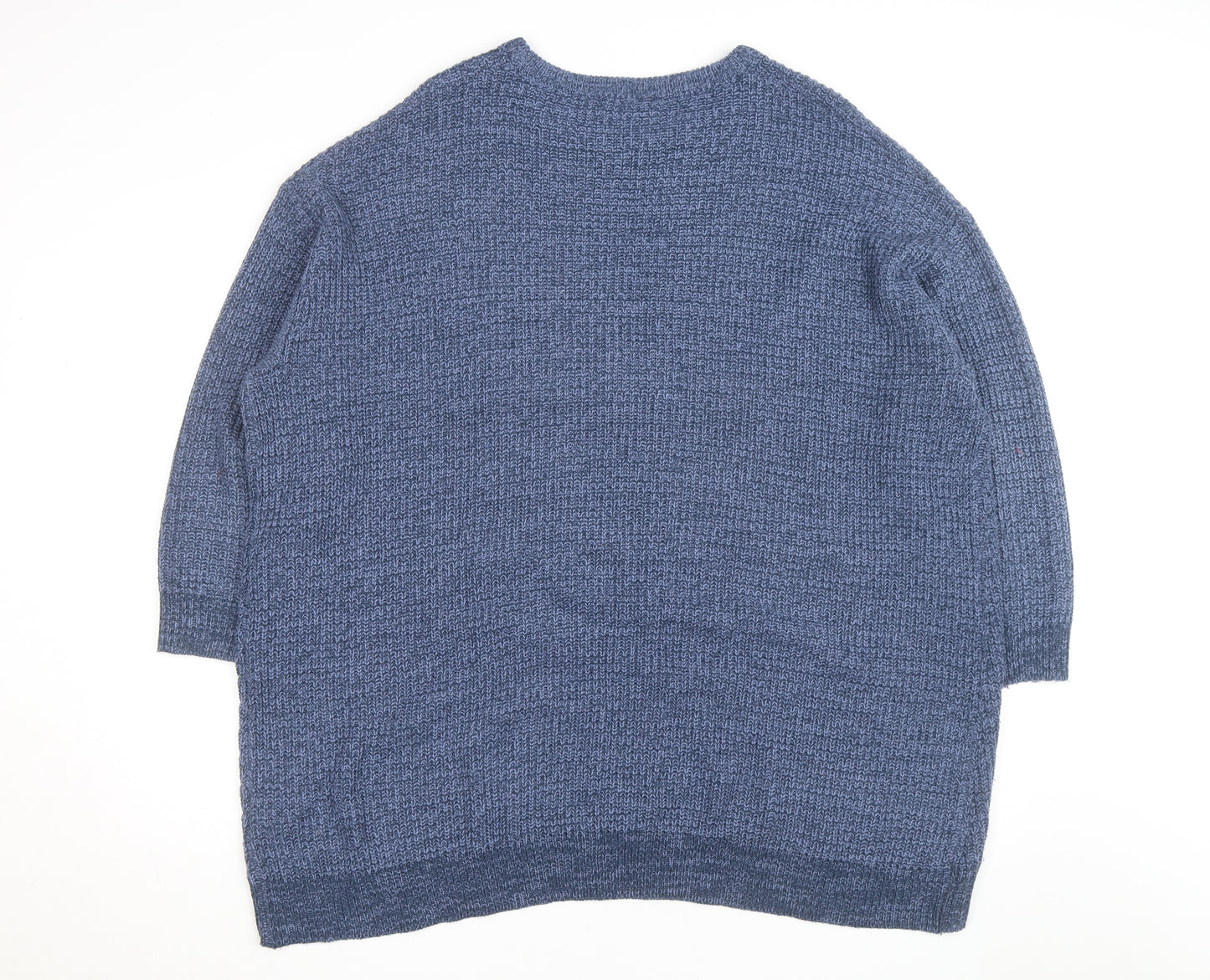 Yours Women Blue Plus Size 22 Chunky Knit Pullover Jumper