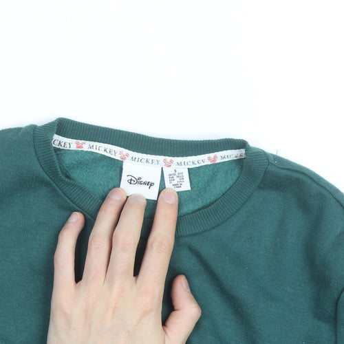 Disney Men's Green Mickey Mouse Graphic Pullover Sweatshirt Size S