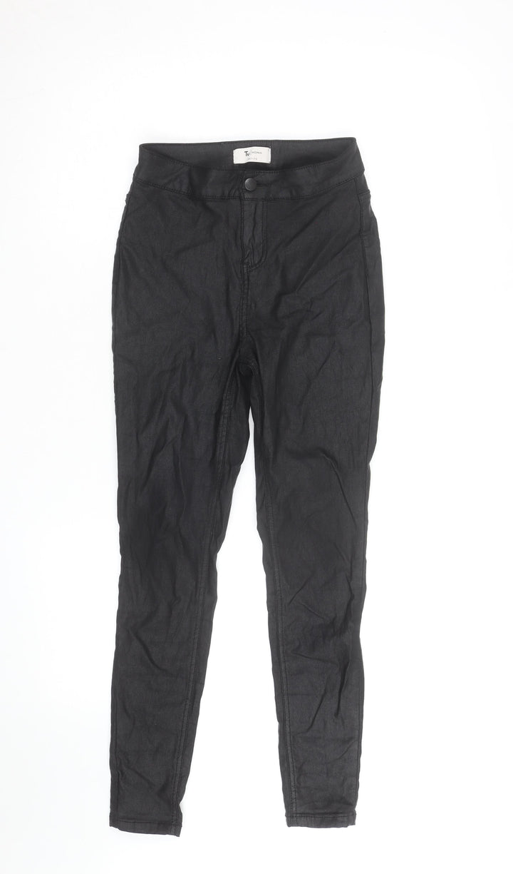 Tu Woman Petite Black Skinny Trousers Size 6 Petite Stretch Fit